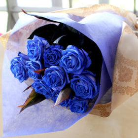 1 dozen Blue Rose in a Bouquet