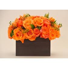 1 dozen Orange Roses in a Box