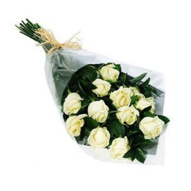 1 dozen White Holland Roses