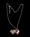 Heart Locket Pendant Necklace Silver