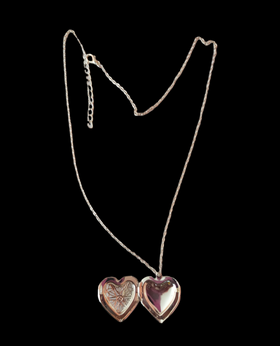 Heart Locket Pendant Necklace Silver