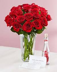 2 dozen Holland Rose with Message in a Bottle