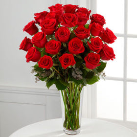 2 dozen Red Holland Roses in a Vase