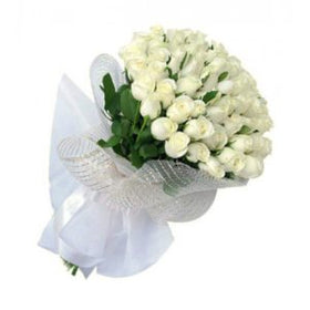 4 dozen White Holland Roses