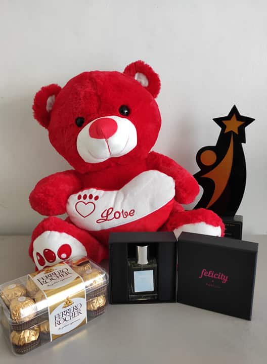 Philblossoms 16inches Bear with 16pcs Ferrero and Felicity Perfume