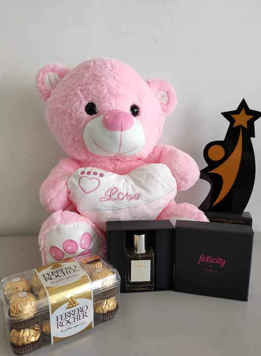 Philblossoms 16inches Bear with 16pcs Ferrero and Felicity Perfume