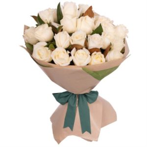 2 dozen White Holland Roses