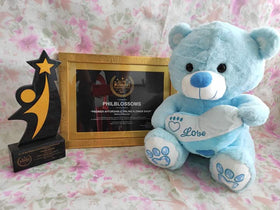 Philblossoms Blue 16inhces Bear